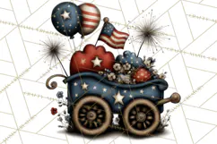 Americana Patriotic Summer Clipart Memorial Day July 4 Product Image 5