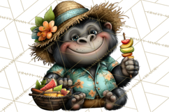 Hawaiian Safari Animals Tropical Beach Clipart PNG Product Image 2