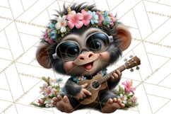 Hawaiian Safari Animals Tropical Beach Clipart PNG Product Image 3