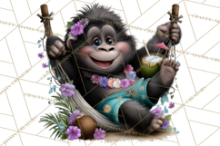 Hawaiian Safari Animals Tropical Beach Clipart PNG Product Image 4
