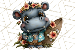 Hawaiian Safari Animals Tropical Beach Clipart PNG Product Image 3