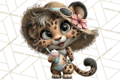 Hawaiian Safari Animals Tropical Beach Clipart PNG Product Image 4