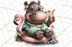 Hawaiian Safari Animals Tropical Beach Clipart PNG Product Image 2