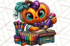 Halloween Teacher Clipart PNG School Bundle Product Image 5