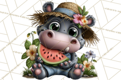 Hawaiian Safari Animals Tropical Beach Clipart PNG Product Image 4