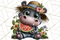 Hawaiian Safari Animals Tropical Beach Clipart PNG Product Image 4