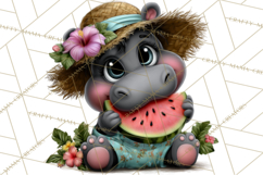 Hawaiian Safari Animals Tropical Beach Clipart PNG Product Image 5