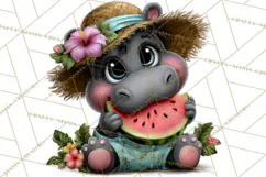 Hawaiian Safari Animals Tropical Beach Clipart PNG Product Image 5