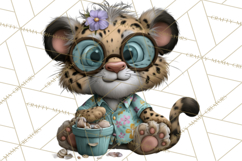 Hawaiian Safari Animals Tropical Beach Clipart PNG Product Image 2