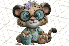 Hawaiian Safari Animals Tropical Beach Clipart PNG Product Image 2