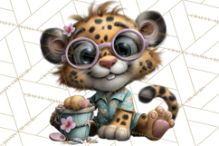 Hawaiian Safari Animals Tropical Beach Clipart PNG Product Image 3