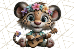 Hawaiian Safari Animals Tropical Beach Clipart PNG Product Image 4