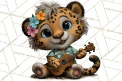 Hawaiian Safari Animals Tropical Beach Clipart PNG Product Image 5