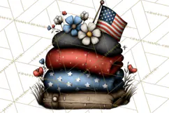 Americana Patriotic Summer Clipart Memorial Day July 4 Product Image 5