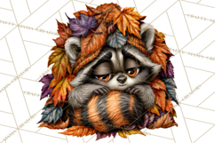 Feral Fall Friends Raccoon Opossum Squirrel Clipart Product Image 5