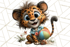 Hawaiian Safari Animals Tropical Beach Clipart PNG Product Image 2