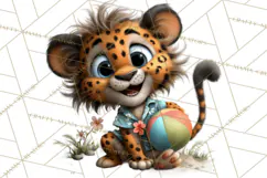 Hawaiian Safari Animals Tropical Beach Clipart PNG Product Image 2