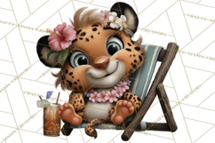 Hawaiian Safari Animals Tropical Beach Clipart PNG Product Image 3
