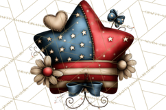 Americana Patriotic Summer Clipart Memorial Day July 4 Product Image 5