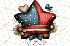 Americana Patriotic Summer Clipart Memorial Day July 4 Product Image 5