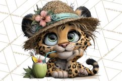 Hawaiian Safari Animals Tropical Beach Clipart PNG Product Image 5