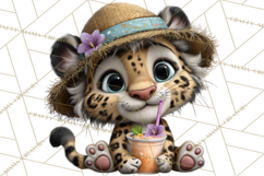 Hawaiian Safari Animals Tropical Beach Clipart PNG Product Image 2