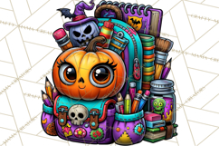 Halloween Teacher Clipart PNG School Bundle Product Image 4