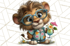Hawaiian Safari Animals Tropical Beach Clipart PNG Product Image 4
