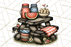 Americana Patriotic Summer Clipart Memorial Day July 4 Product Image 2