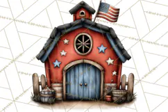 Americana Patriotic Summer Clipart Memorial Day July 4 Product Image 3