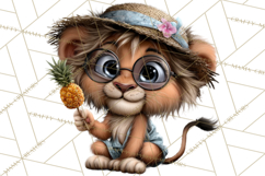 Hawaiian Safari Animals Tropical Beach Clipart PNG Product Image 3