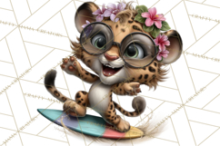 Hawaiian Safari Animals Tropical Beach Clipart PNG Product Image 2