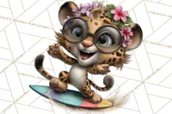 Hawaiian Safari Animals Tropical Beach Clipart PNG Product Image 2