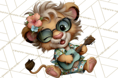 Hawaiian Safari Animals Tropical Beach Clipart PNG Product Image 4