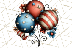 Americana Patriotic Summer Clipart Memorial Day July 4 Product Image 5