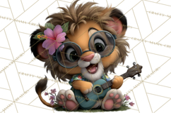 Hawaiian Safari Animals Tropical Beach Clipart PNG Product Image 5
