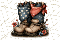 Americana Patriotic Summer Clipart Memorial Day July 4 Product Image 2