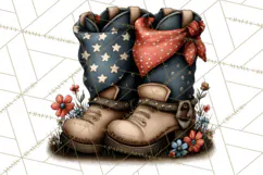 Americana Patriotic Summer Clipart Memorial Day July 4 Product Image 2