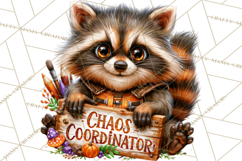 Feral Fall Friends Raccoon Opossum Squirrel Clipart Product Image 3