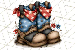 Americana Patriotic Summer Clipart Memorial Day July 4 Product Image 3