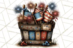 Americana Patriotic Summer Clipart Memorial Day July 4 Product Image 4