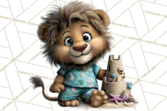 Hawaiian Safari Animals Tropical Beach Clipart PNG Product Image 4