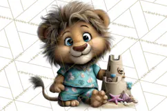 Hawaiian Safari Animals Tropical Beach Clipart PNG Product Image 4