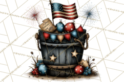 Americana Patriotic Summer Clipart Memorial Day July 4 Product Image 5