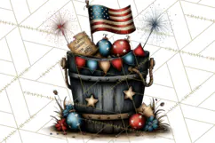 Americana Patriotic Summer Clipart Memorial Day July 4 Product Image 5