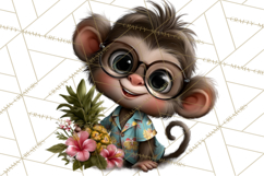Hawaiian Safari Animals Tropical Beach Clipart PNG Product Image 2