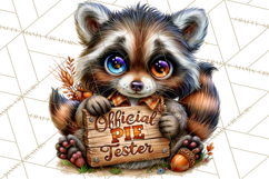 Feral Fall Friends Raccoon Opossum Squirrel Clipart Product Image 2