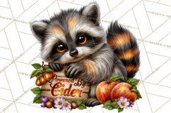 Feral Fall Friends Raccoon Opossum Squirrel Clipart Product Image 3