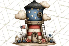 Americana Patriotic Summer Clipart Memorial Day July 4 Product Image 3