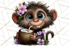 Hawaiian Safari Animals Tropical Beach Clipart PNG Product Image 3